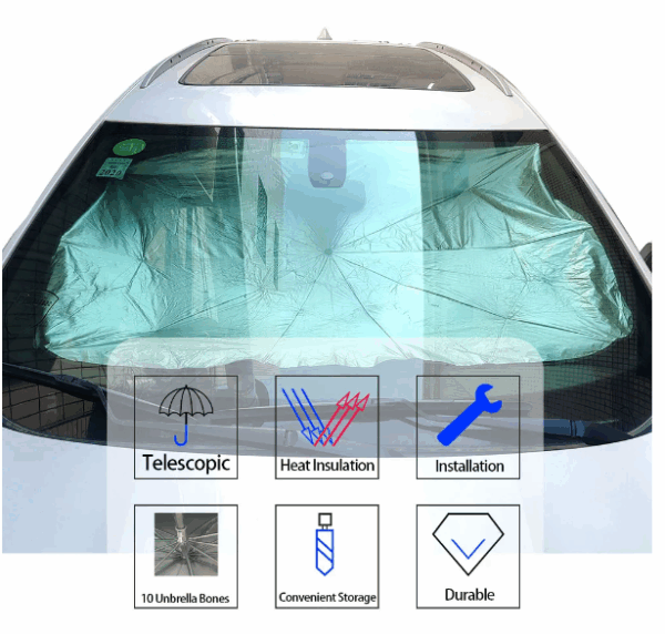 Pare-soleil de Voiture – Modèle Parapluie pour Pare-brise Avant – Image 2