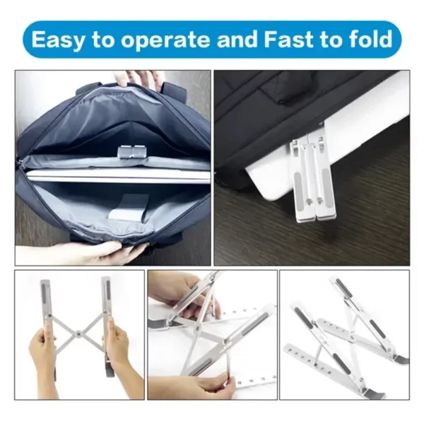 Support Portable pour Ordinateur Portable – Support Pliable pour PC Portable et Notebook – Image 3